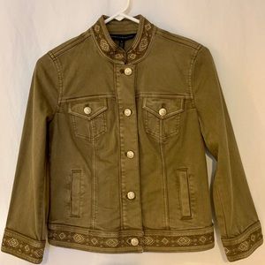 White House Black Market Denim Blazer - Size 0